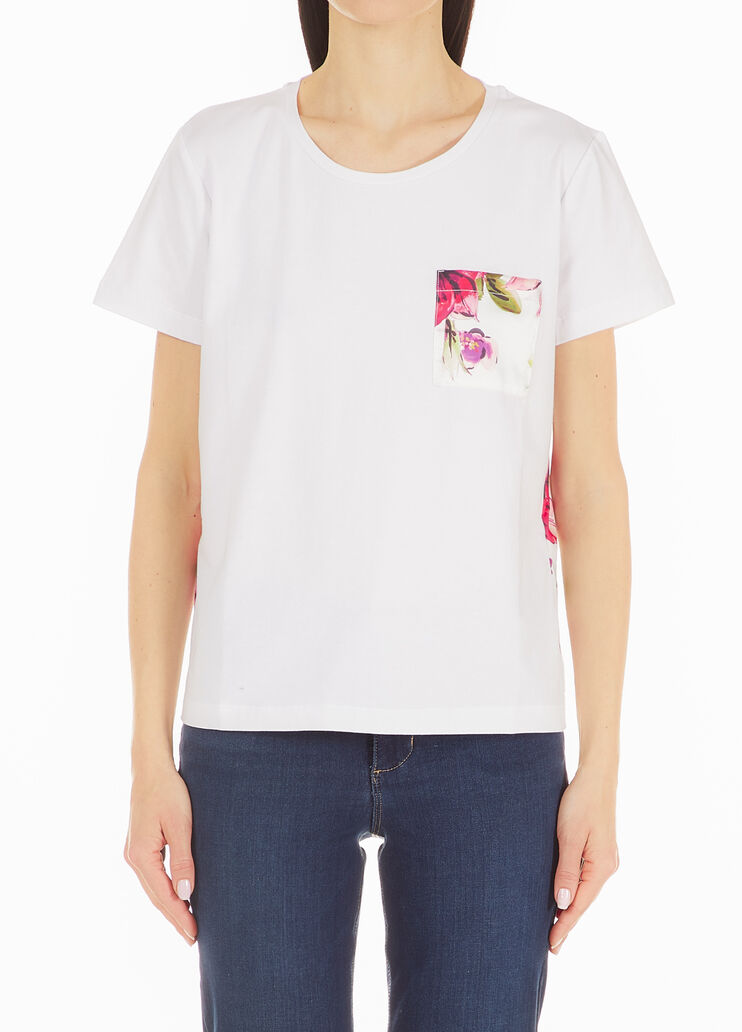 T-shirt avec inserts imprimés Poche avec fleurs Liu Jo - large image number 0