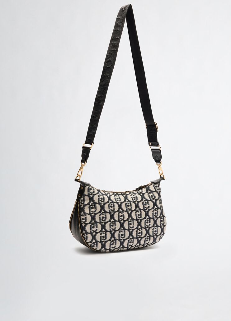 Jacquard shoulder bag with logo black Liu Jo - large image number 3 Jacquard shoulder bag with logo black Liu Jo - large image number 3