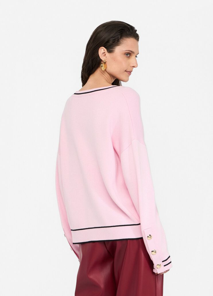 Maglia in misto seta rosa Liu Jo - large image number 1 Maglia in misto seta rosa Liu Jo - large image number 1