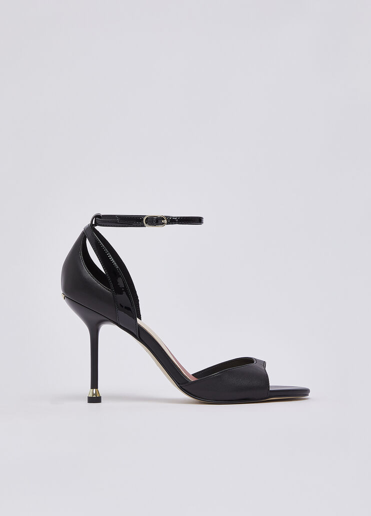 Sandals in nappa leather with heel black Liu Jo - medium