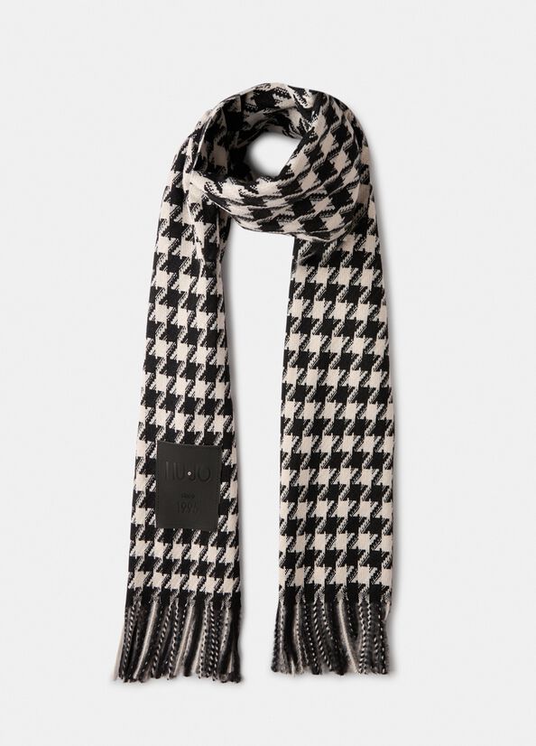 Vichy jacquard stole black Liu Jo - medium