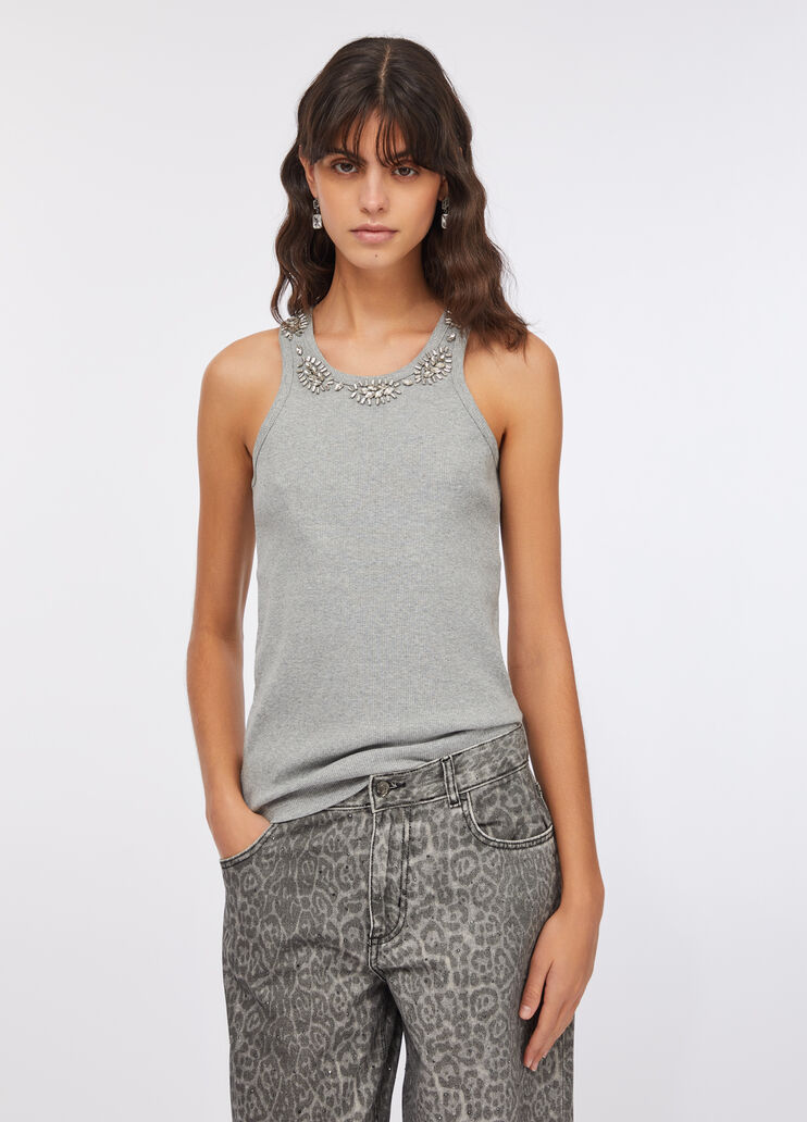 Top mit Schmuckapplikation Grau Liu Jo - large image number 0