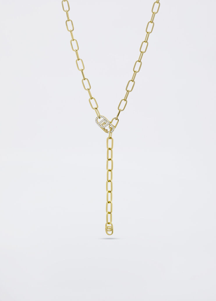 Monogram necklace with diamantés gold Liu Jo - medium Monogram necklace with diamantés gold Liu Jo - medium