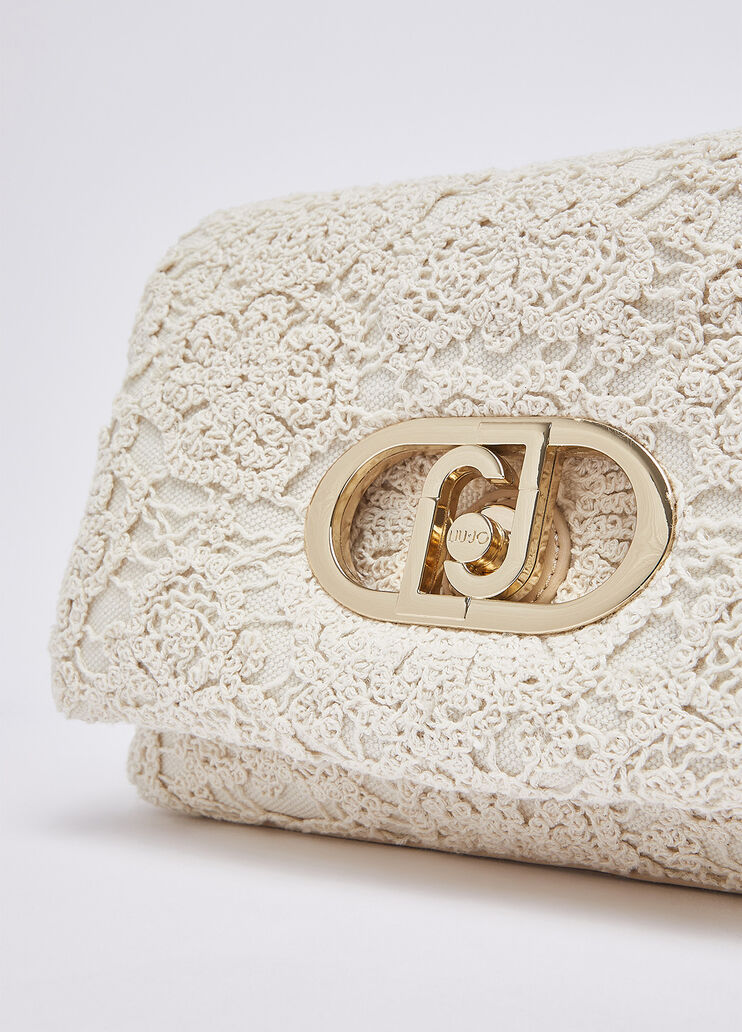 Mittelgro&szlig;e geh&auml;kelte Tasche LaPuffy Creme Liu Jo - medium