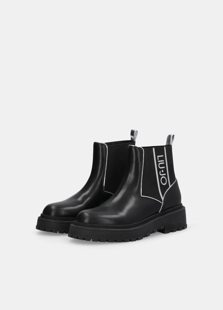 Leather beatles ankle boots black Liu Jo - medium