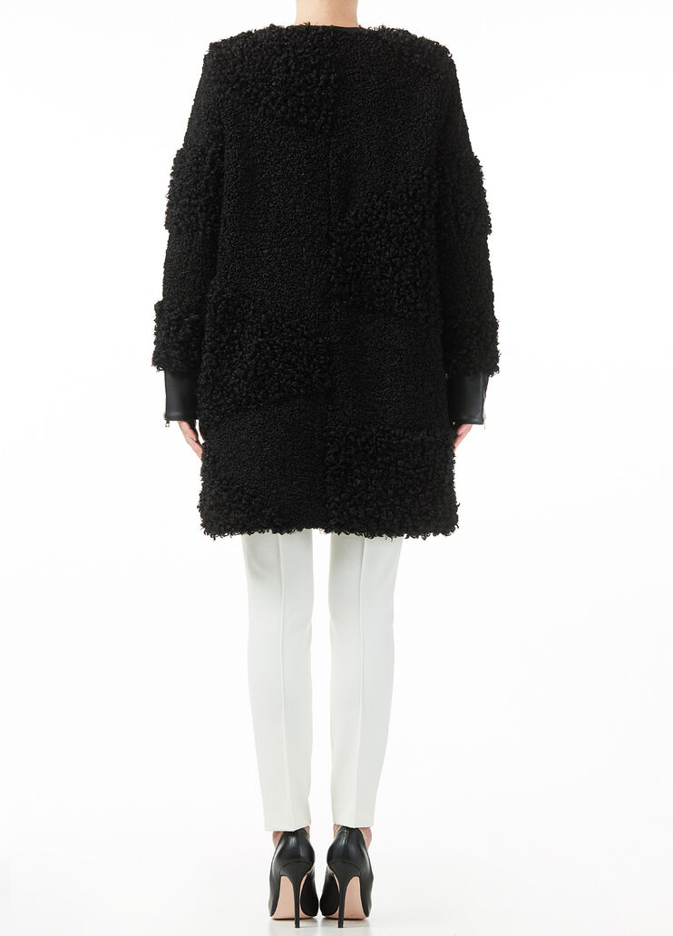 Manteau en fausse peau retournée Noir Liu Jo - large image number 1 Manteau en fausse peau retournée Noir Liu Jo - large image number 1