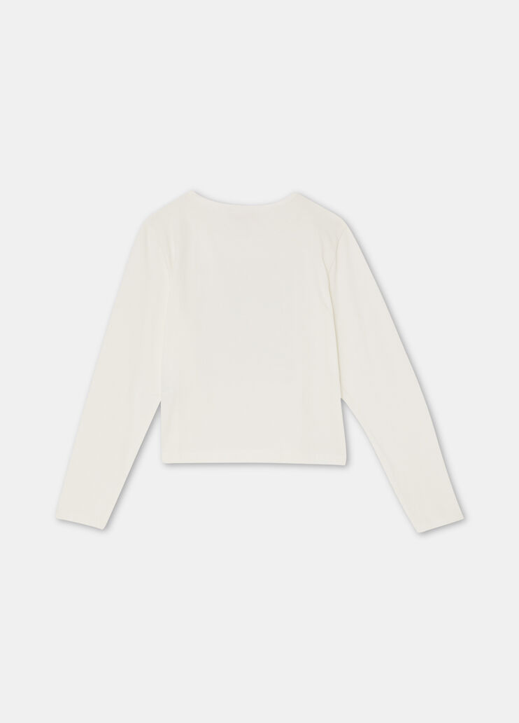 Футболка с длинным рукавом и логотипом белый/LJ Liu Jo - large image number 3