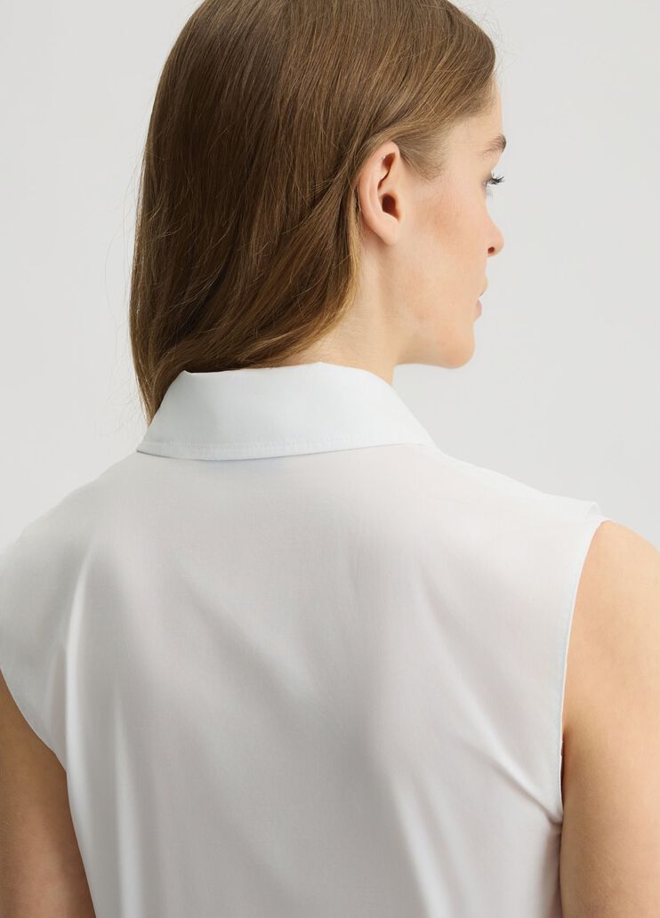 Cropped white shirt with knot white Liu Jo - large image number 4 Cropped white shirt with knot white Liu Jo - large image number 4