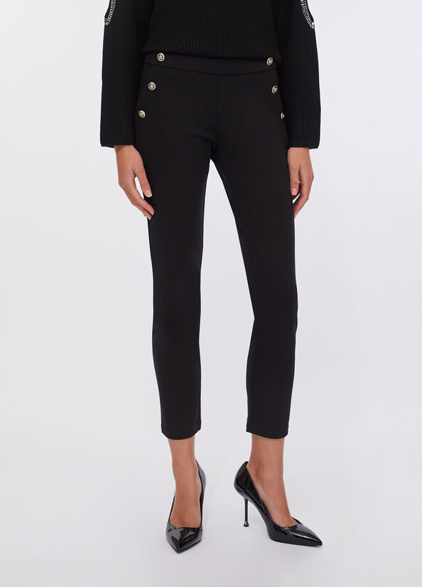 Skinny trousers with buttons black Liu Jo - large image number 0