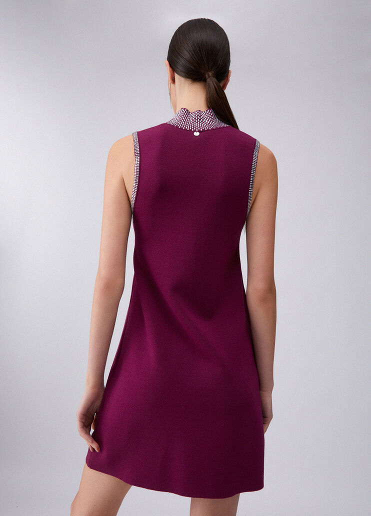 Strickkleid mit Strass violett Liu Jo - large image number 1