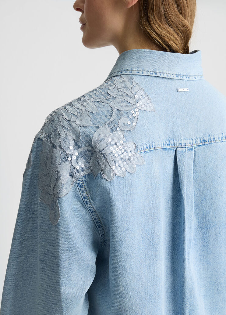 Denim shirt light denim Liu Jo - large image number 4 Denim shirt light denim Liu Jo - large image number 4