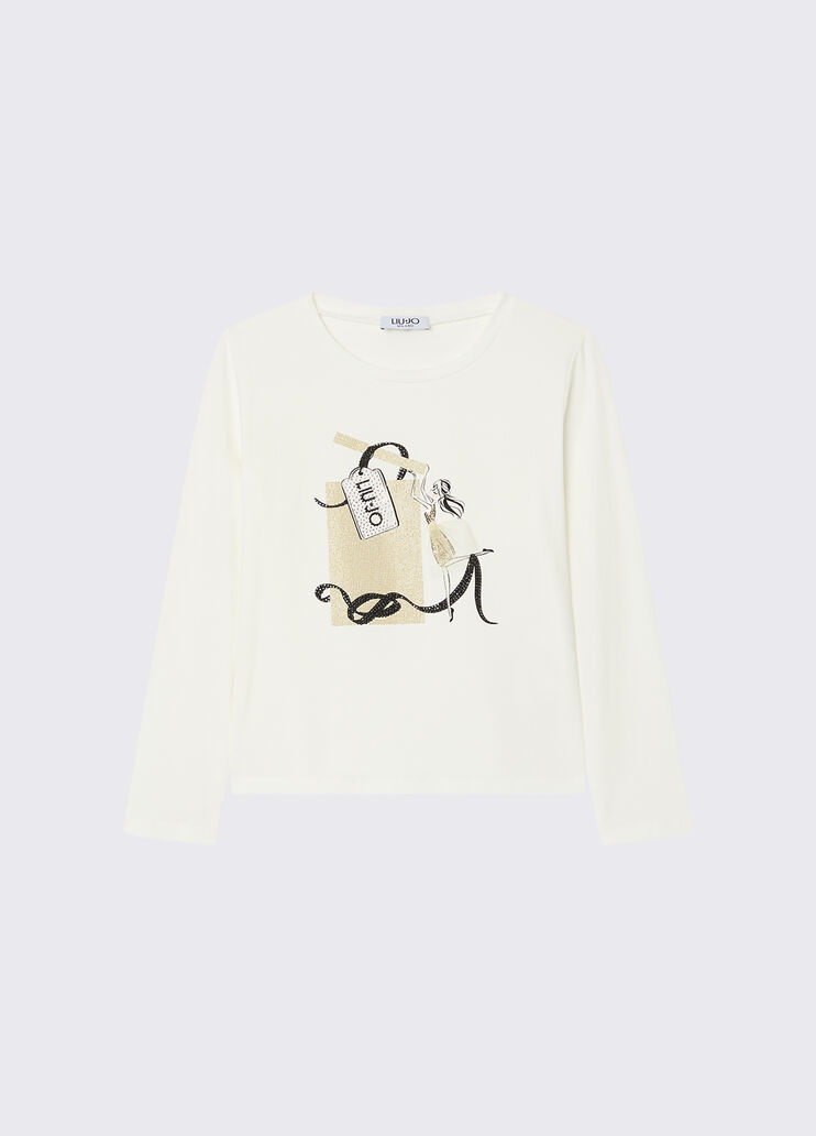 Long-sleeve T-shirt white Liu Jo - medium