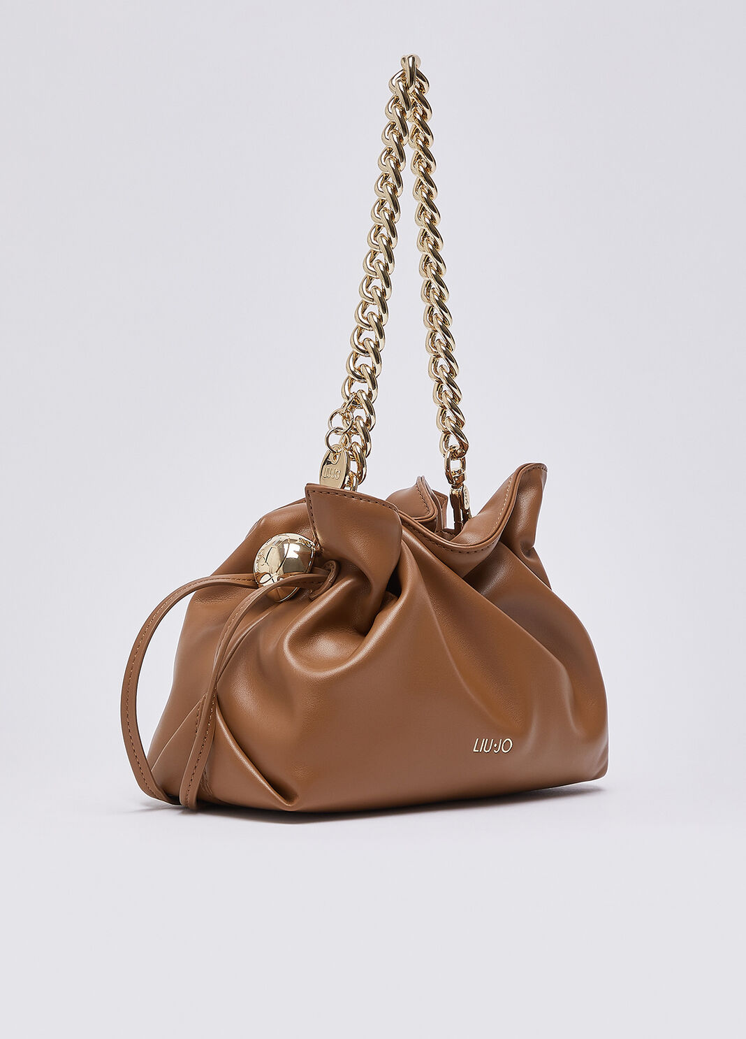 Sac port&eacute; &eacute;paule Riccy format petit caramel Liu Jo - large image number 2