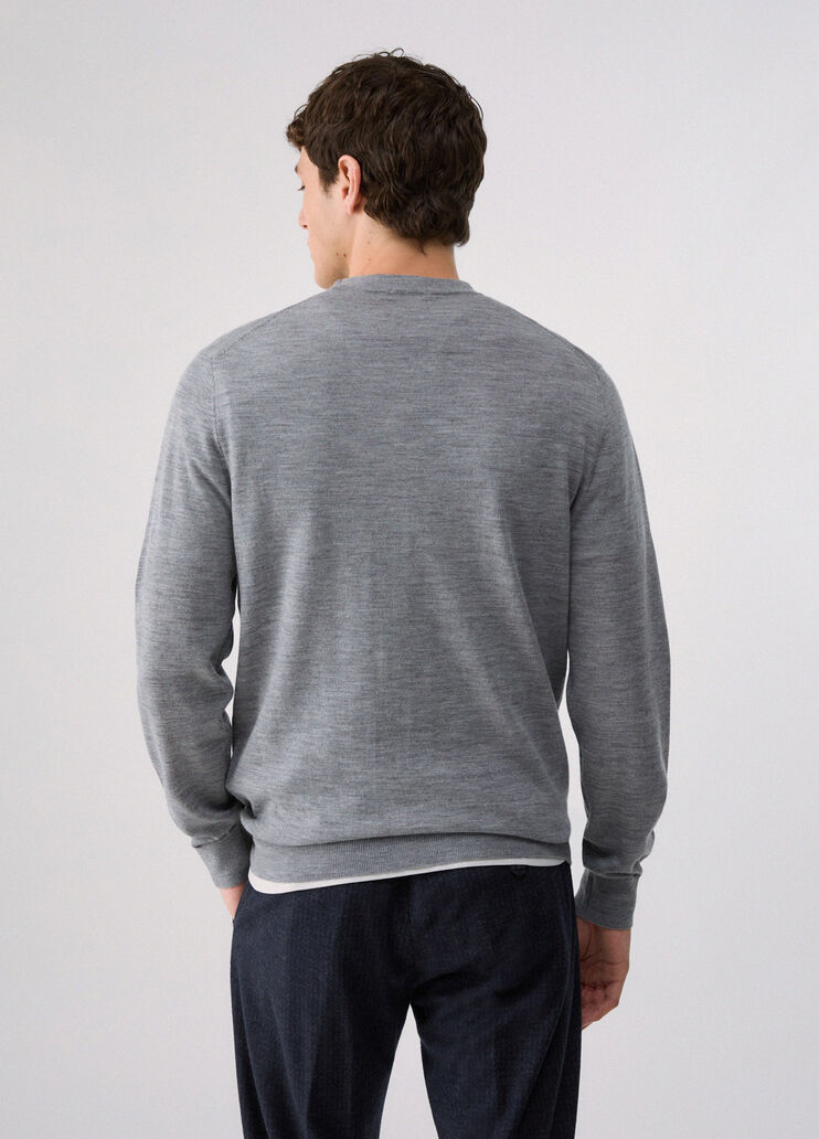 Knit in wool merino grey m&eacute;lange Liu Jo - medium