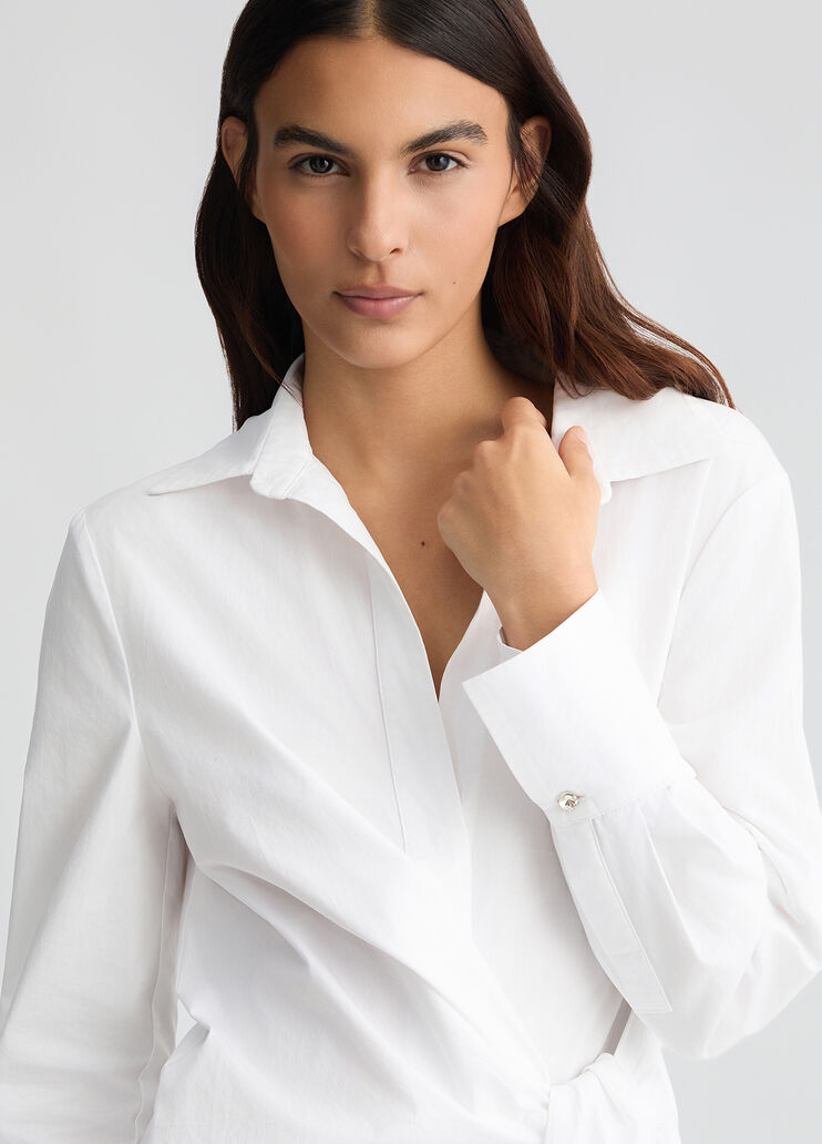 Poplin shirt dress white Liu Jo - large image number 2 Poplin shirt dress white Liu Jo - large image number 2