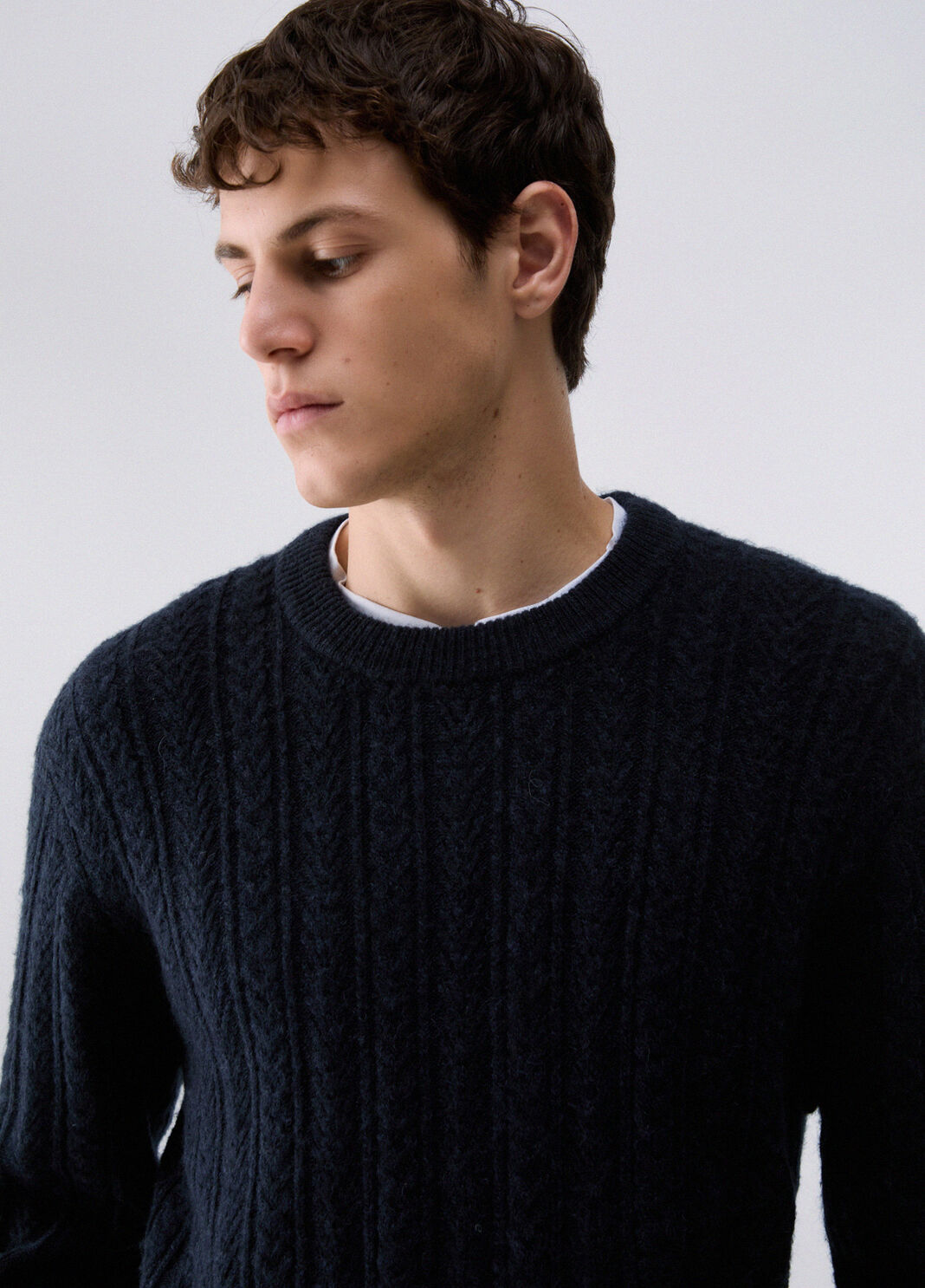 Wool and Alpaca Sweater dark blue Liu Jo - large image number 4