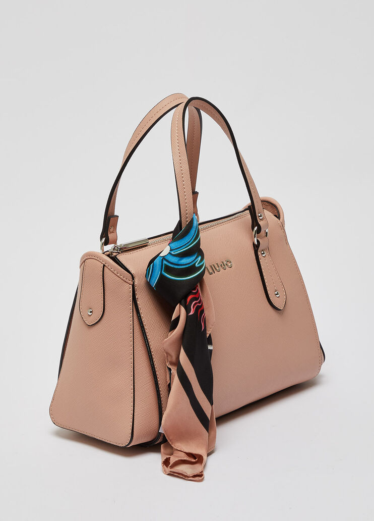 Eco-friendly bag with foulard pink Liu Jo - large image number 2 Eco-friendly bag with foulard pink Liu Jo - large image number 2