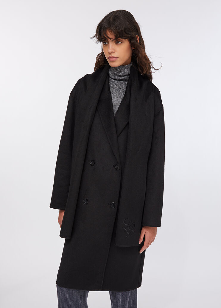 Wool coat with scarf black Liu Jo - large image number 0 Wool coat with scarf black Liu Jo - large image number 0