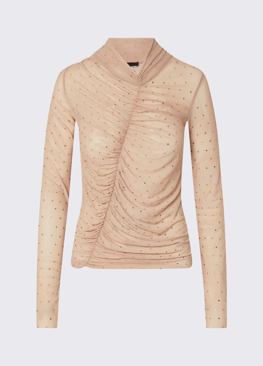 Camiseta de tul con strass completo nude Liu Jo - large image number 6