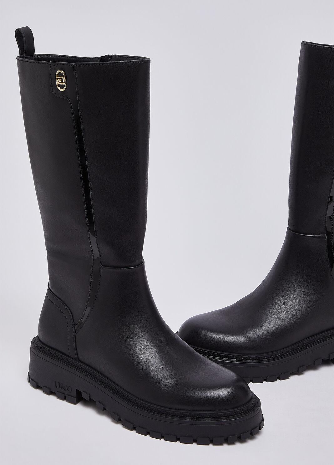 Hohe Stiefel aus Leder Schwarz Liu Jo - large image number 6