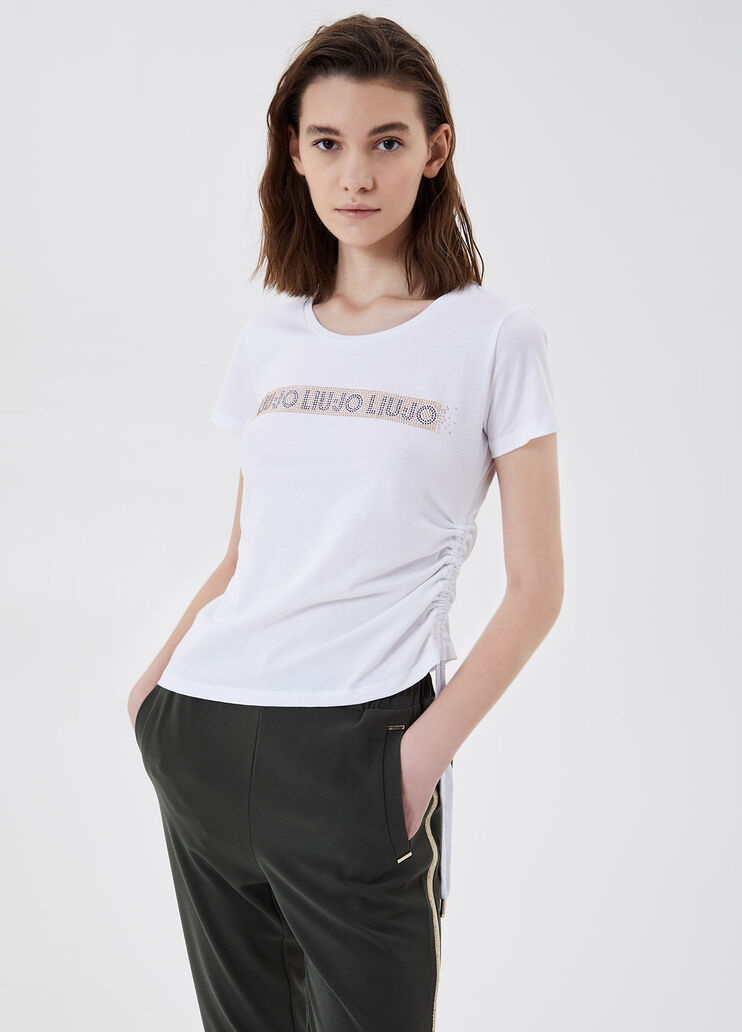 Eco-friendly T-shirt with logo White Liu Jo - large image number 0