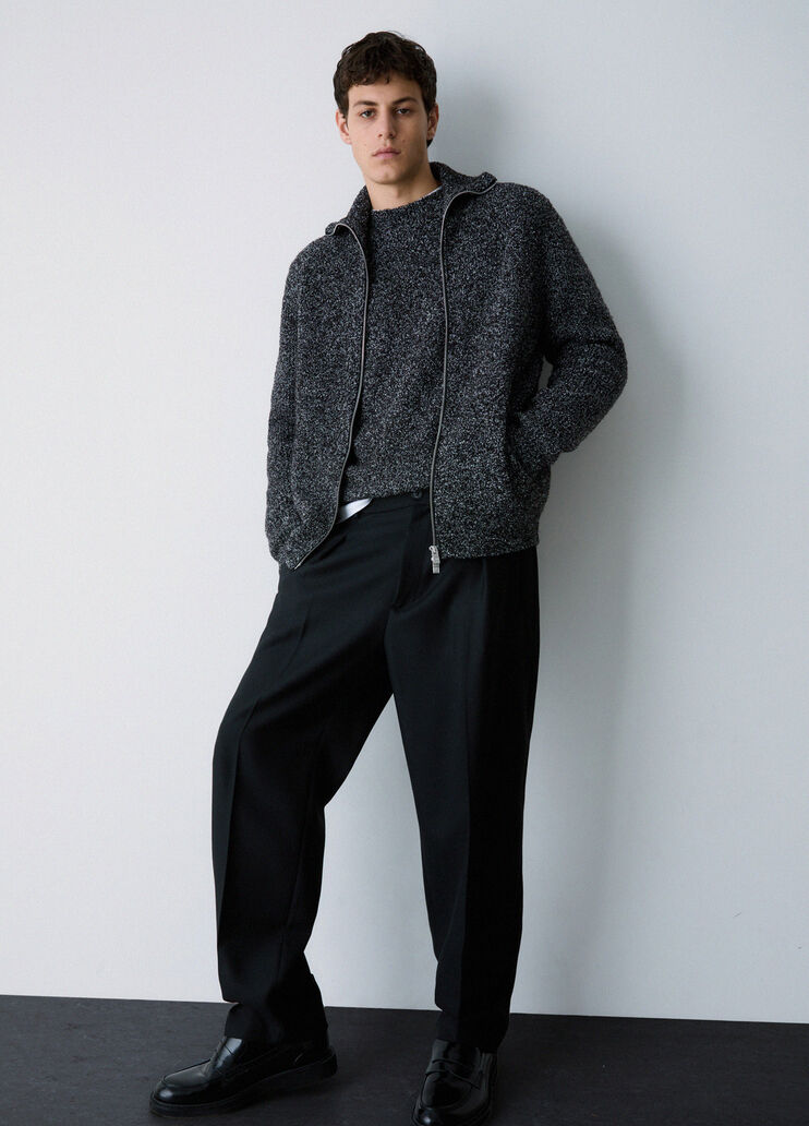 Pantalones relaxed fit en mezcla de lana negro Liu Jo - medium
