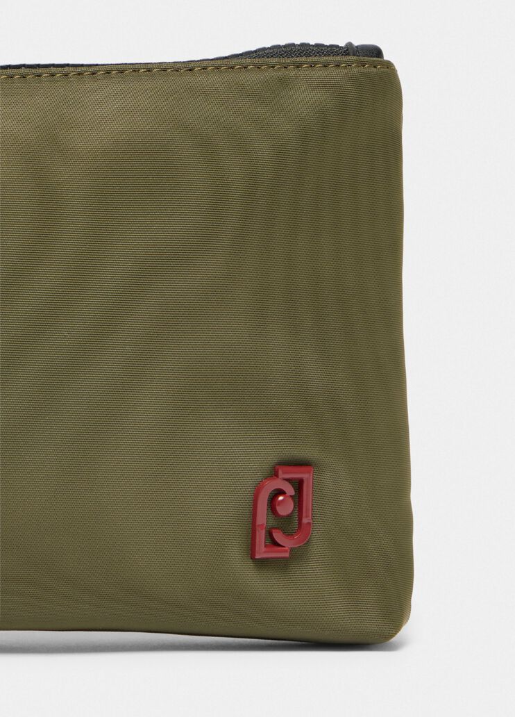 Nylon clutch bag khaki green Liu Jo - large image number 5