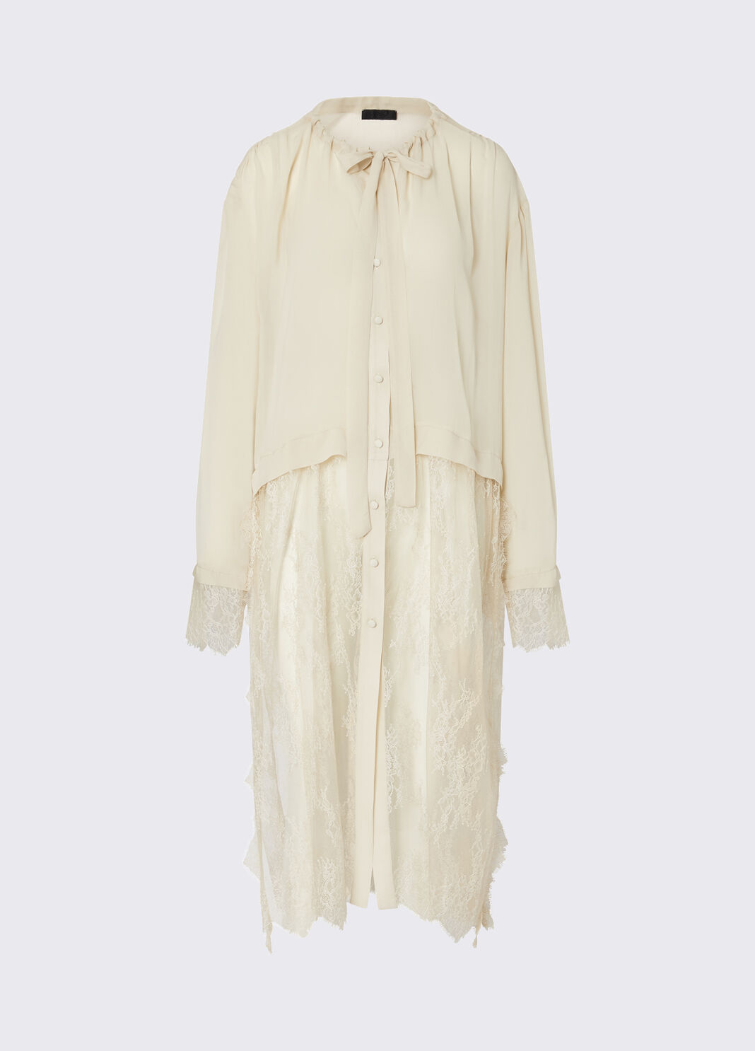 Long Shirt with Lace Details white Liu Jo - large image number 6