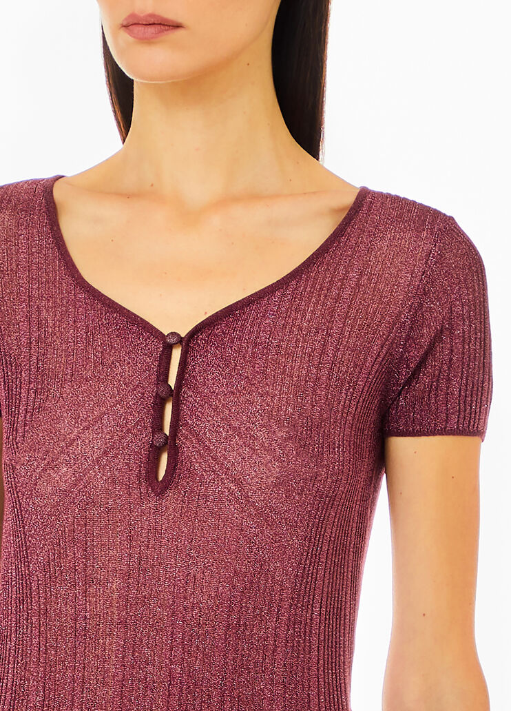 T-Shirt aus Lurex® violett Liu Jo - large image number 2