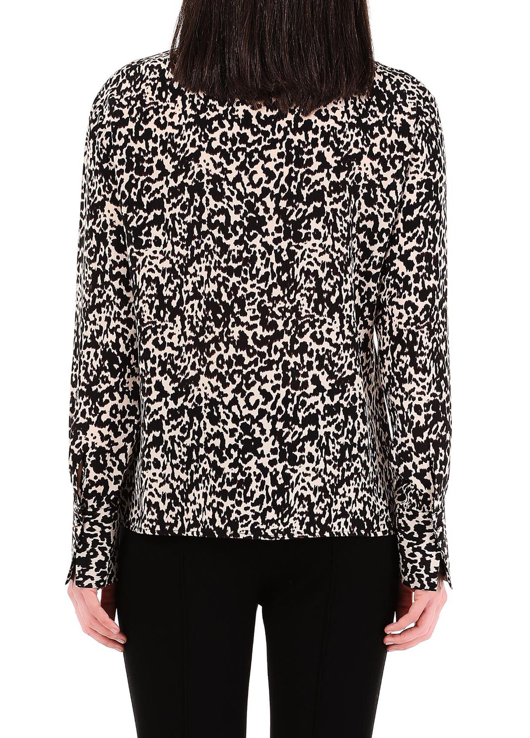 Hemdbluse aus Seide Animal Schwarz Liu Jo - large image number 1