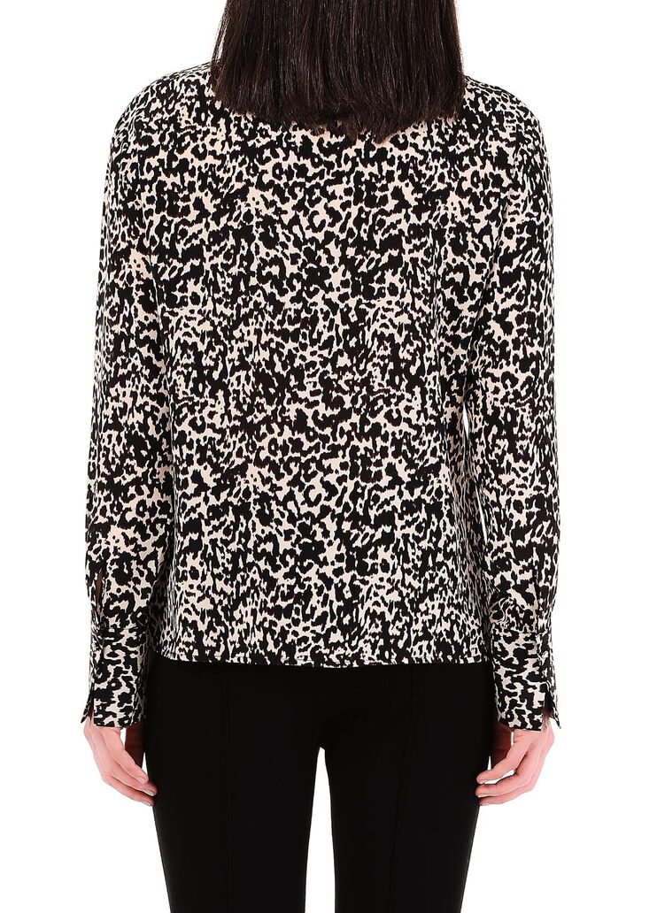 Hemdbluse aus Seide Animal Schwarz Liu Jo - large image number 1 Hemdbluse aus Seide Animal Schwarz Liu Jo - large image number 1