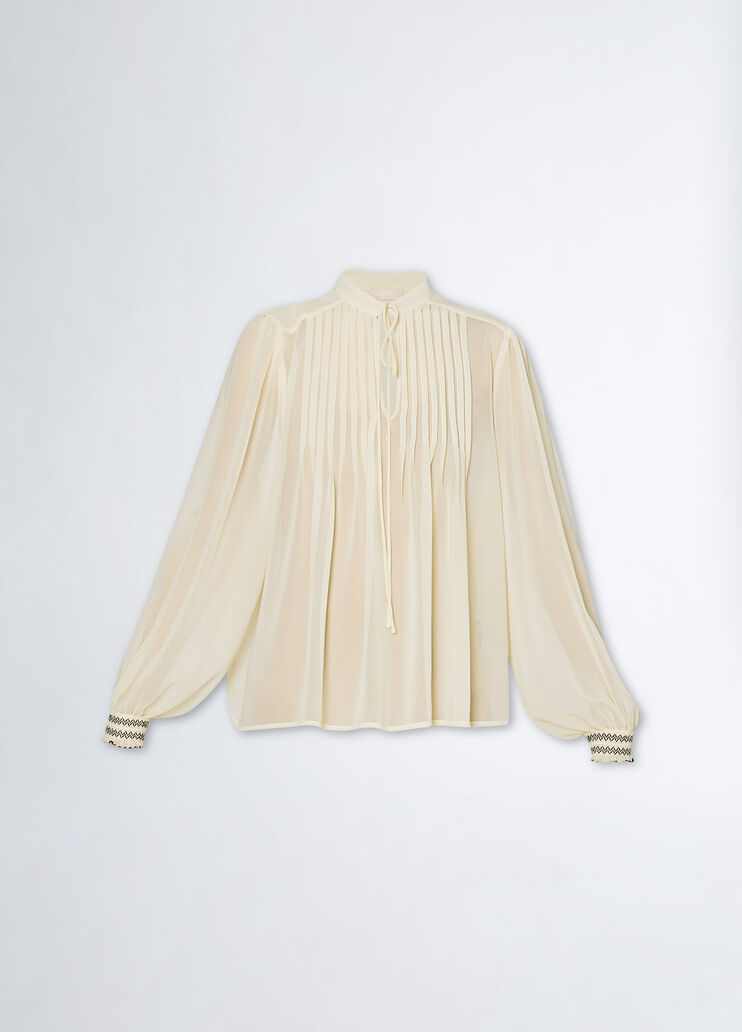 Bluse aus Georgette Farbe Beige | Liu Jo