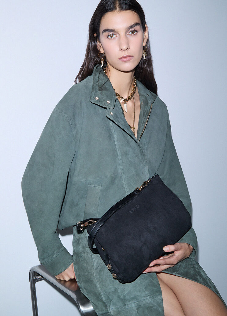Medium crossbody bag in microfibre black Liu Jo - medium