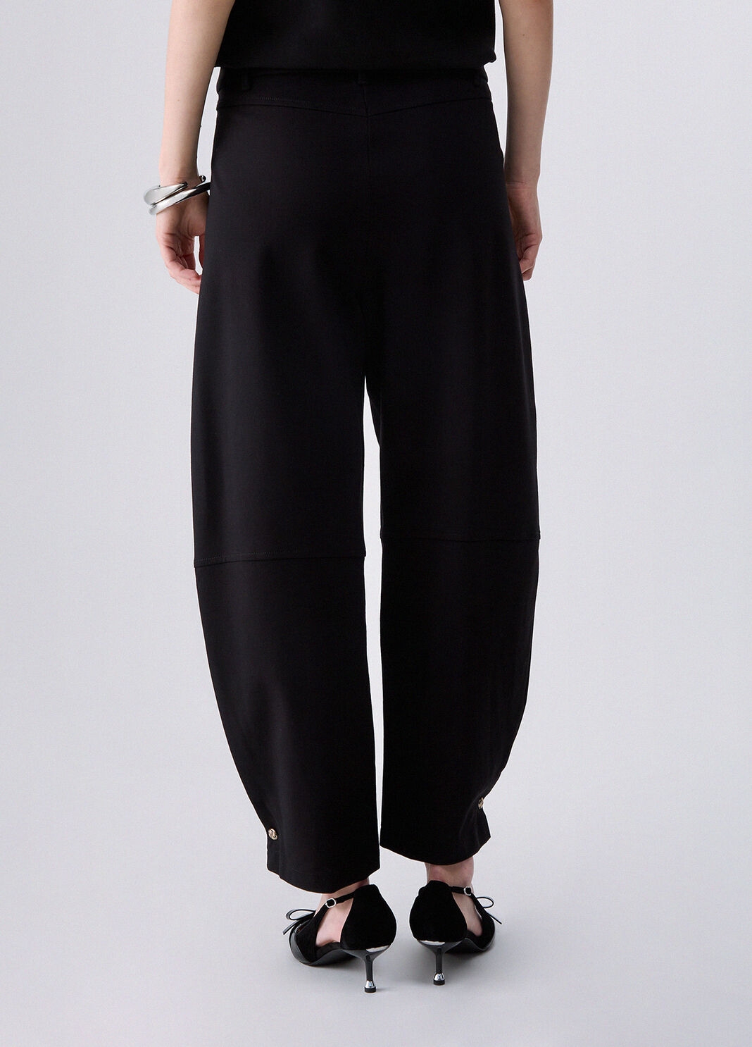 Balloon pants in punto milano black Liu Jo - large image number 1