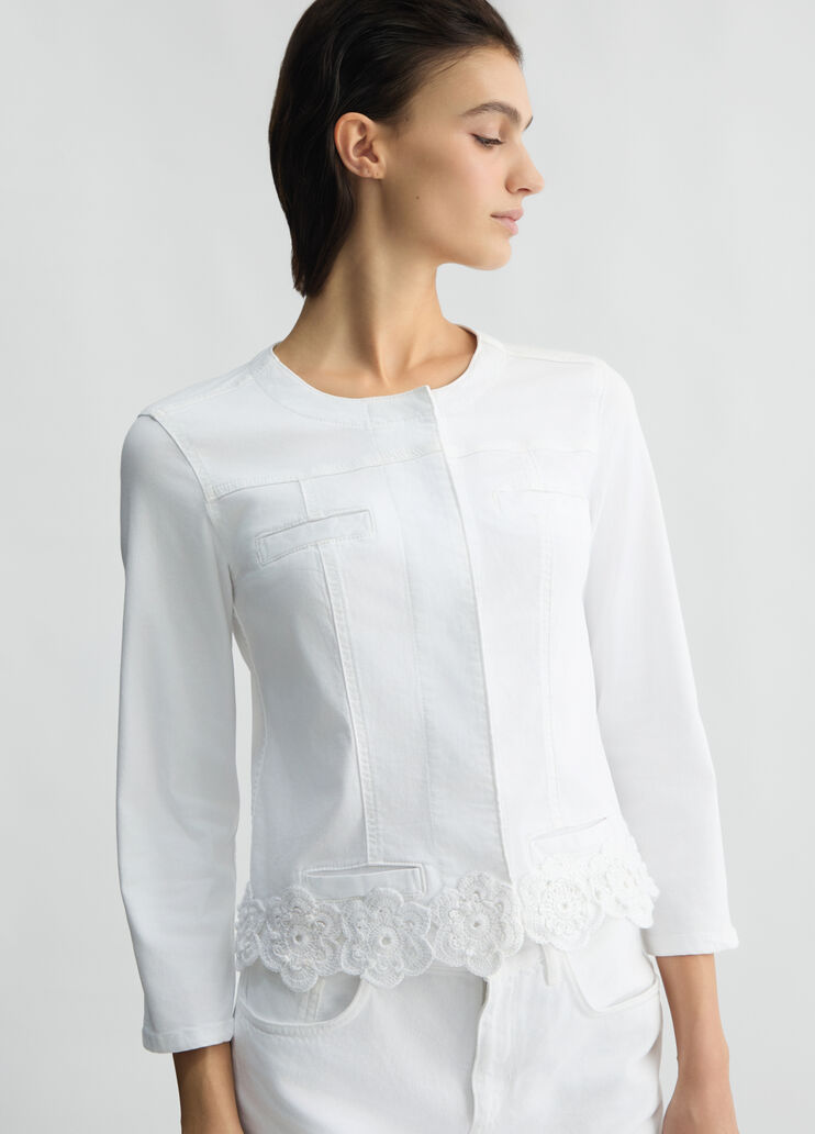 White jacket with embroidery white/crochet Liu Jo - large image number 2 White jacket with embroidery white/crochet Liu Jo - large image number 2
