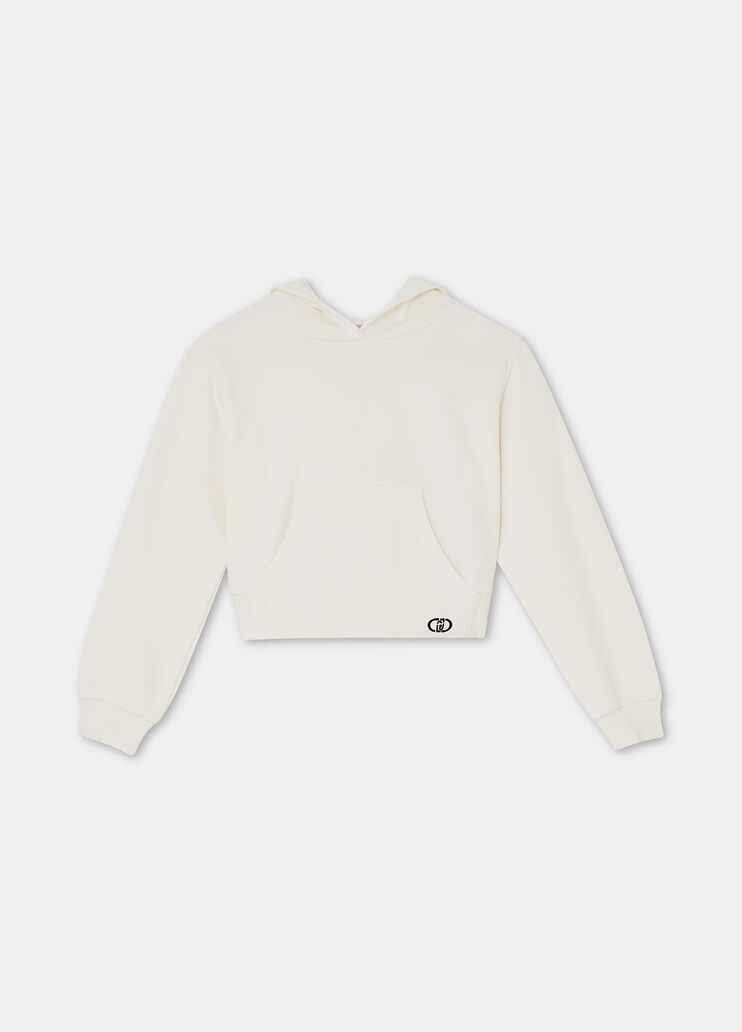 Sweatshirt aus Baumwolle mit Kapuze Butter Liu Jo - large image number 2 Sweatshirt aus Baumwolle mit Kapuze Butter Liu Jo - large image number 2