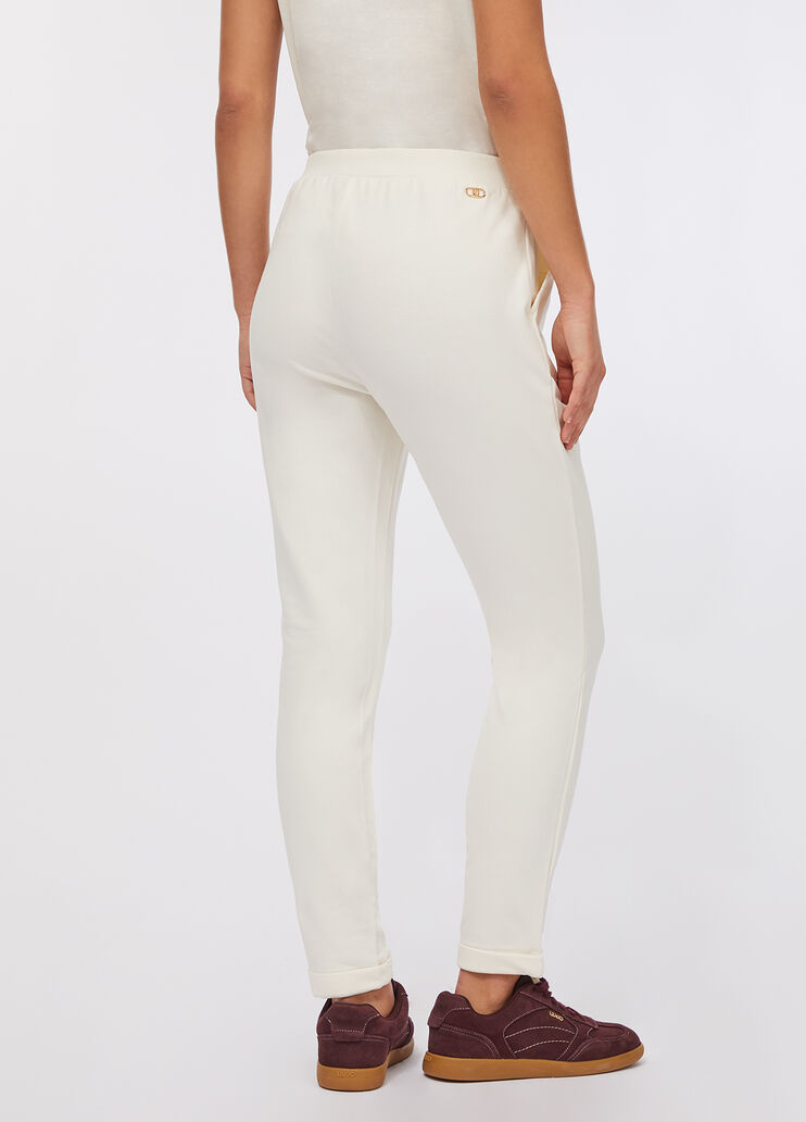 Fleece jogging pants milk white Liu Jo - large image number 1