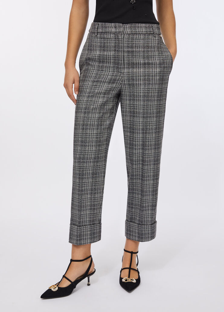 Glen plaid trousers glen plaid Liu Jo - large image number 0 Glen plaid trousers glen plaid Liu Jo - large image number 0