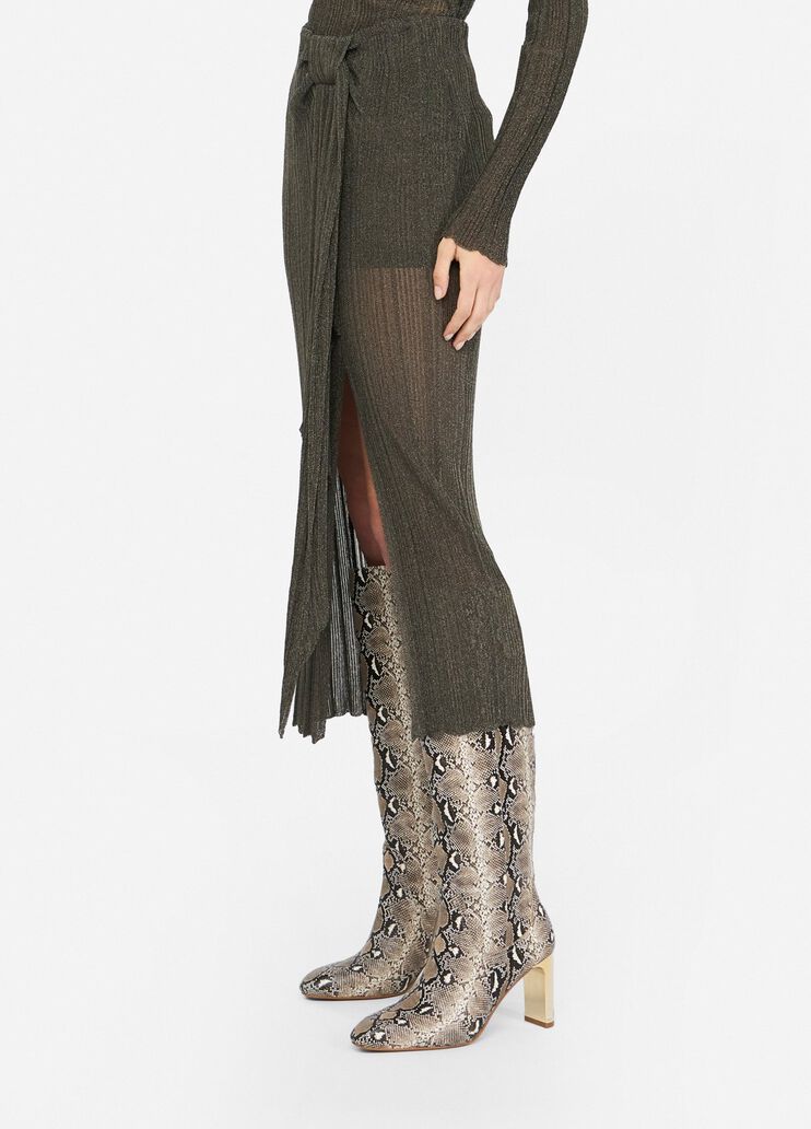Lurex® knit skirt moss Liu Jo - large image number 3 Lurex® knit skirt moss Liu Jo - large image number 3