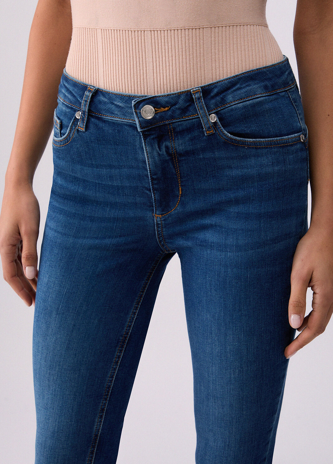 Jeans skinny a vita alta denim blu scuro Liu Jo - large image number 4