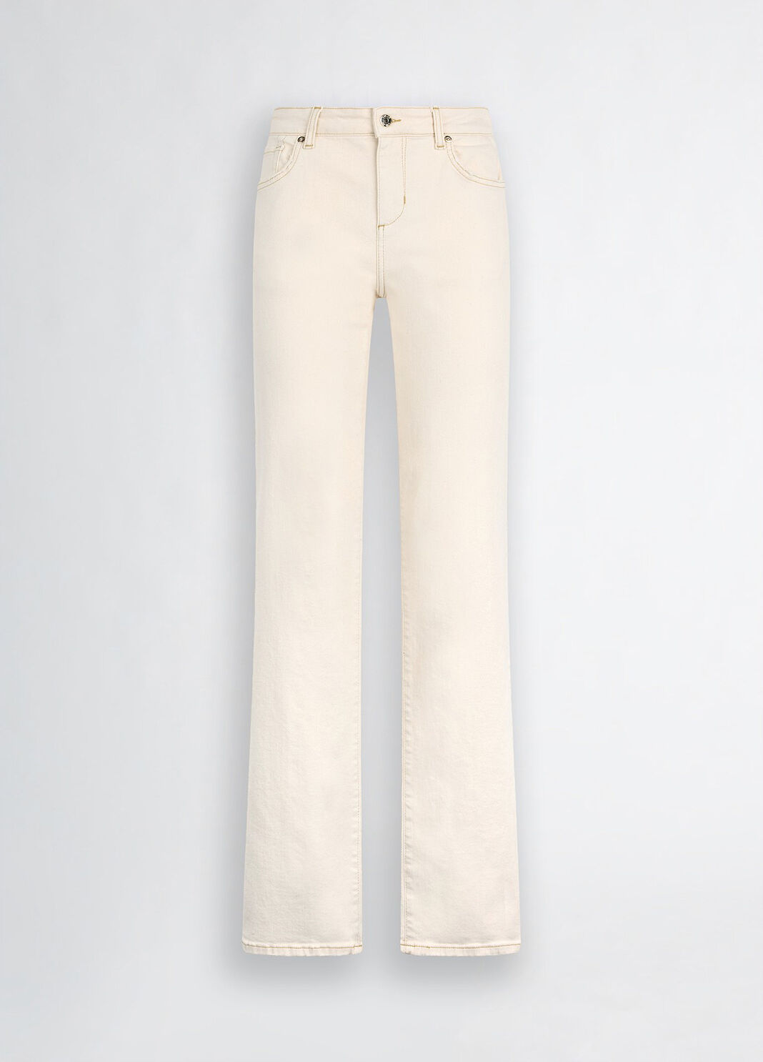 Straight-leg jeans ecru Liu Jo - large image number 4