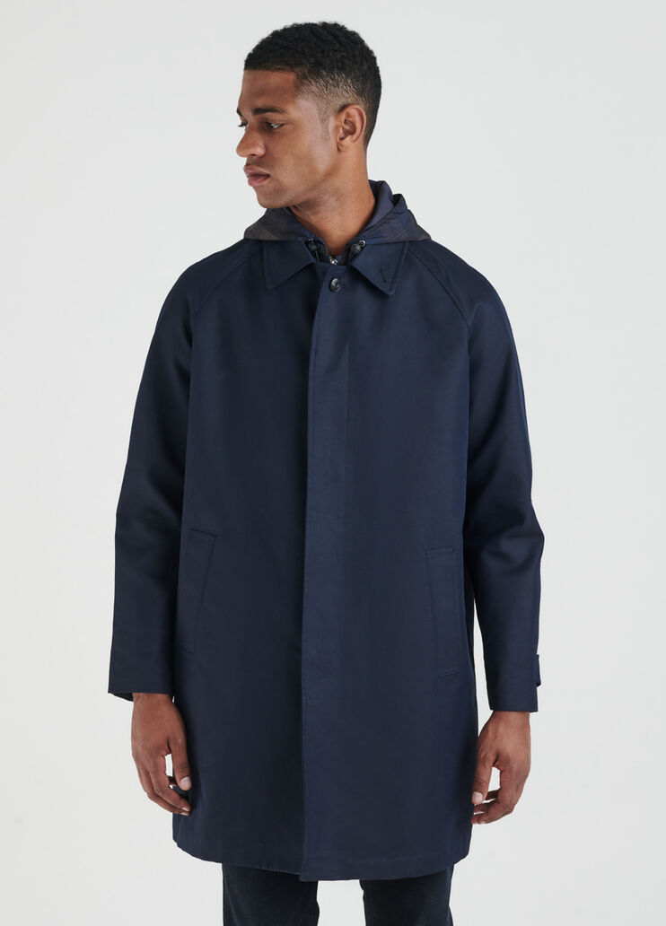 Trench coat with hood Blu scuro Liu Jo - large image number 0