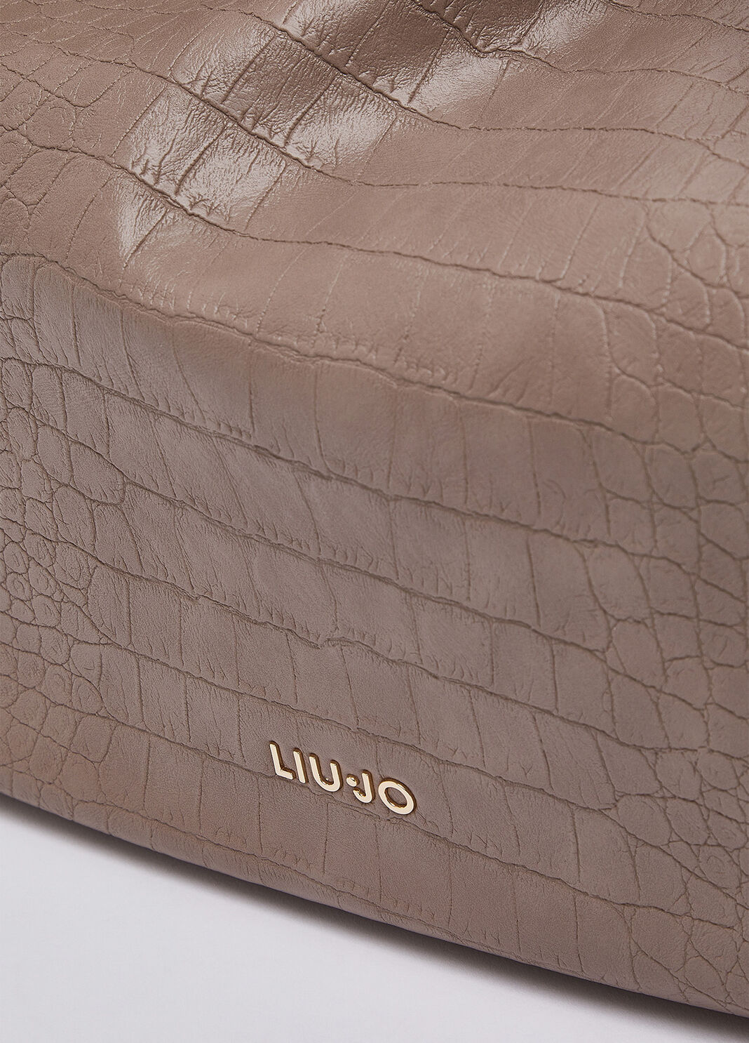 Large Croc-Effect Tote Bag mocha Liu Jo - large image number 5