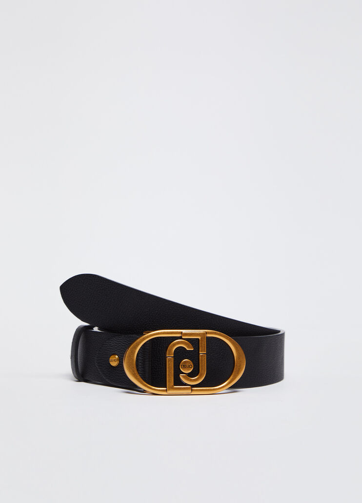 Drummed belt with logo black Liu Jo - large image number 4 Drummed belt with logo black Liu Jo - large image number 4