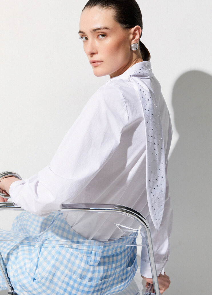 Bluse mit gro&szlig;er Schleife Wei&szlig; Liu Jo - medium