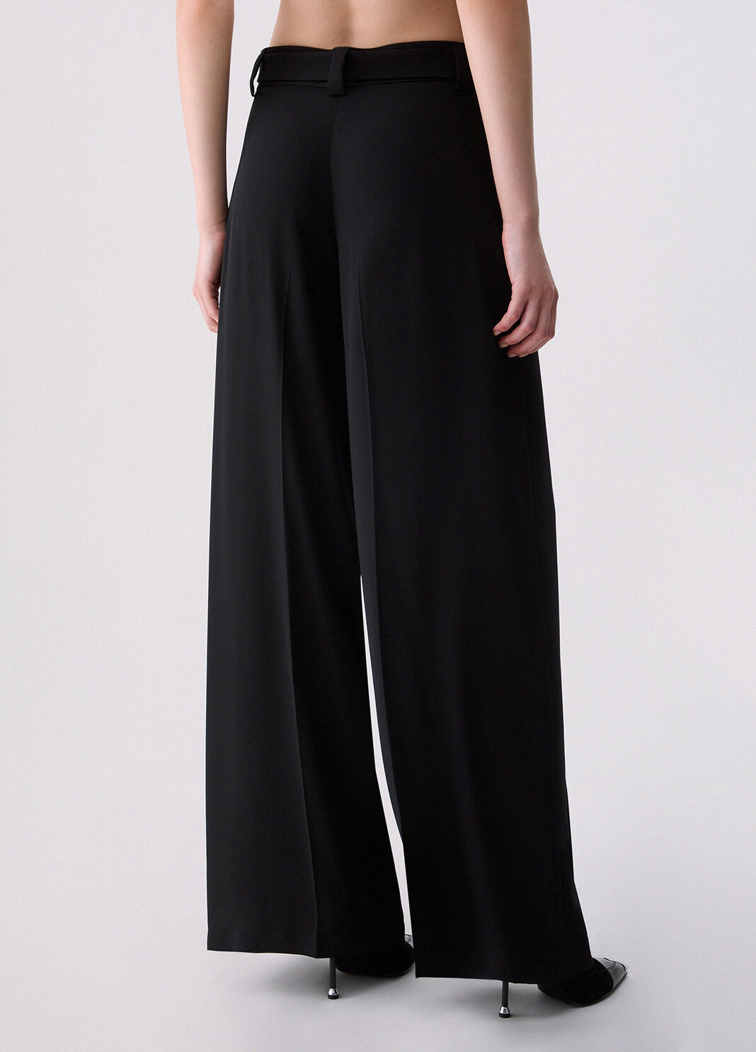 Trousers wide-leg with belt black Liu Jo - large image number 1