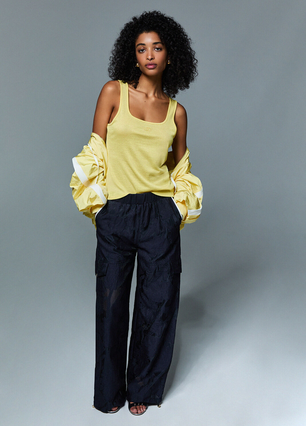 Hose aus Jacquard-Organza Dunkelblau Liu Jo - large image number 3