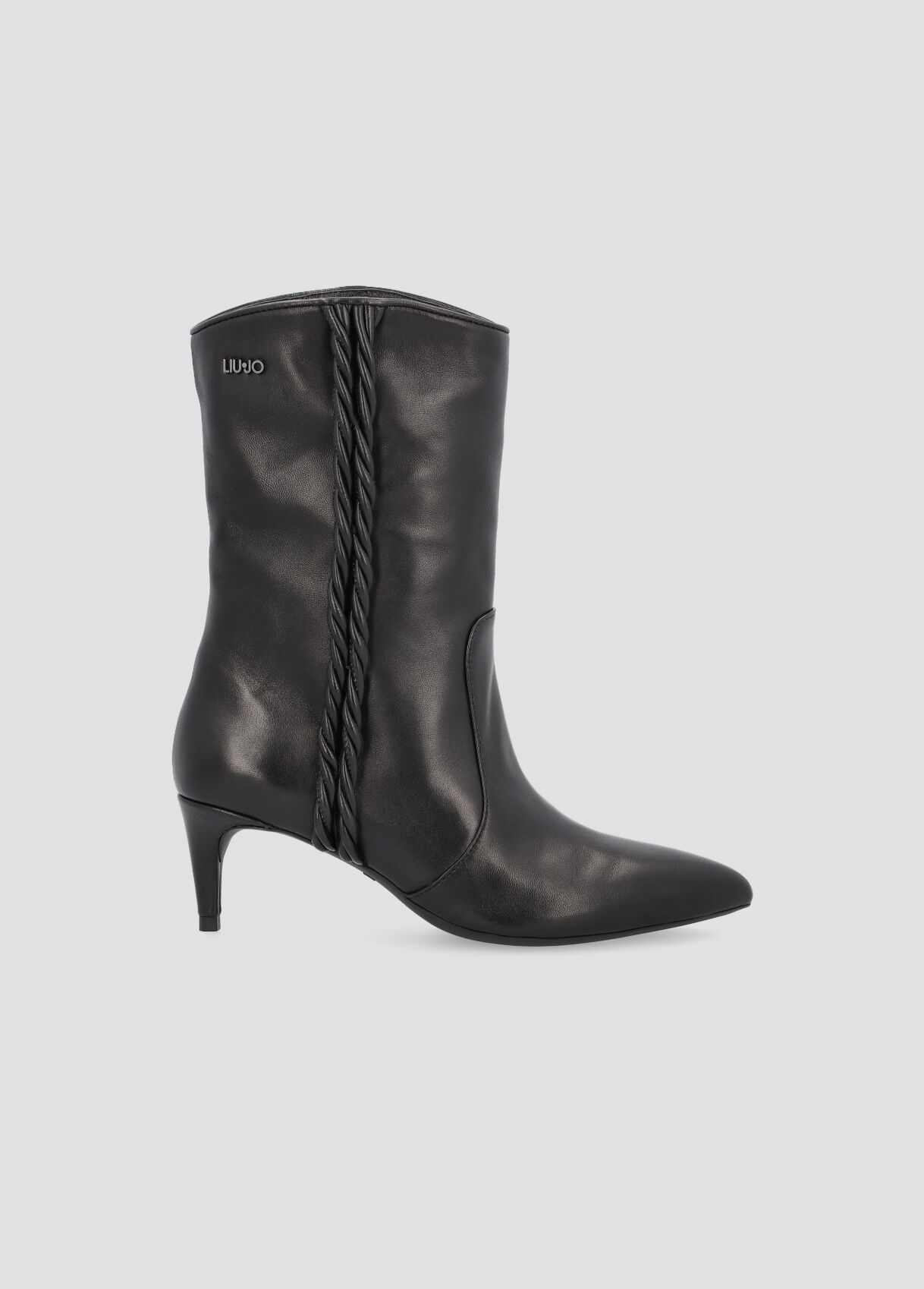 black boots with ties