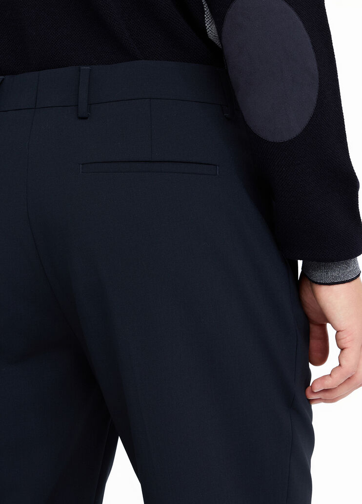 Wool trousers with darts dark blue Liu Jo - large image number 4 Wool trousers with darts dark blue Liu Jo - large image number 4
