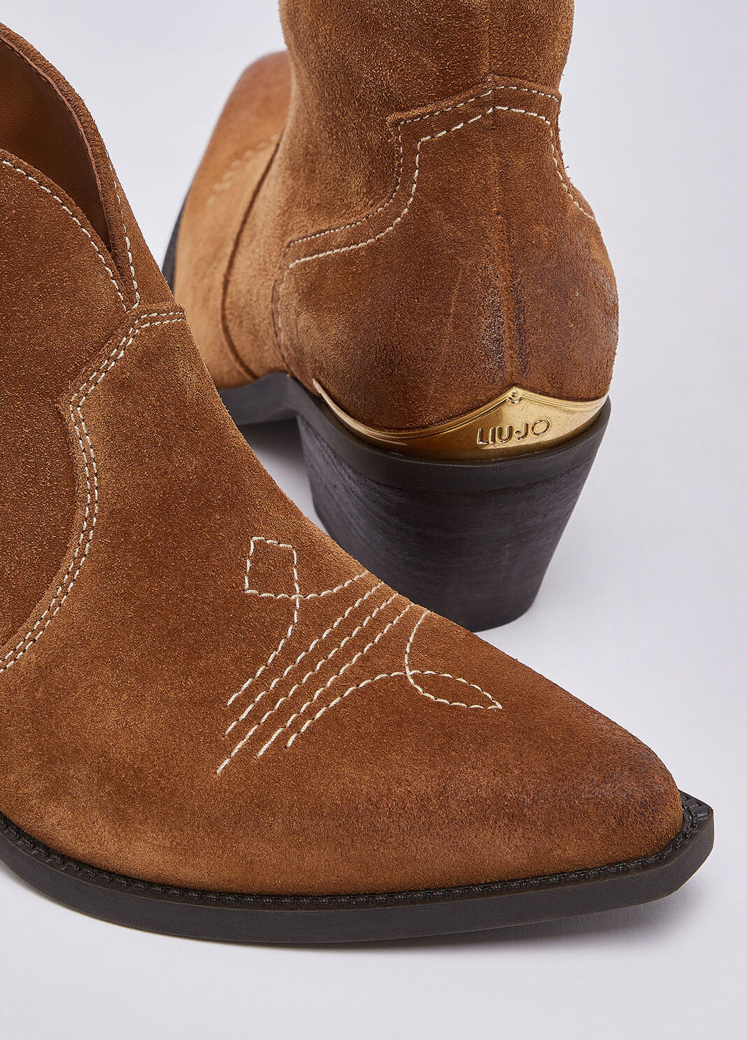 Suede cowboy ankle boots leather colour Liu Jo - large image number 6